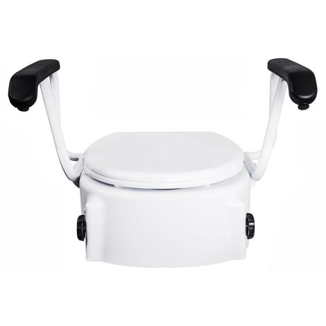 Adjustable Raised Toilet Seat with Armrests