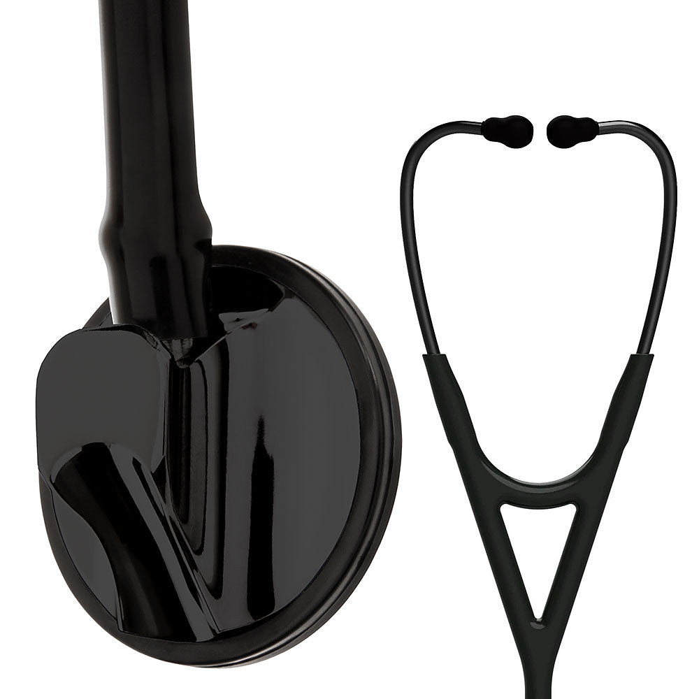 Cardiology Stethoscope, Single Head -  Black & Black