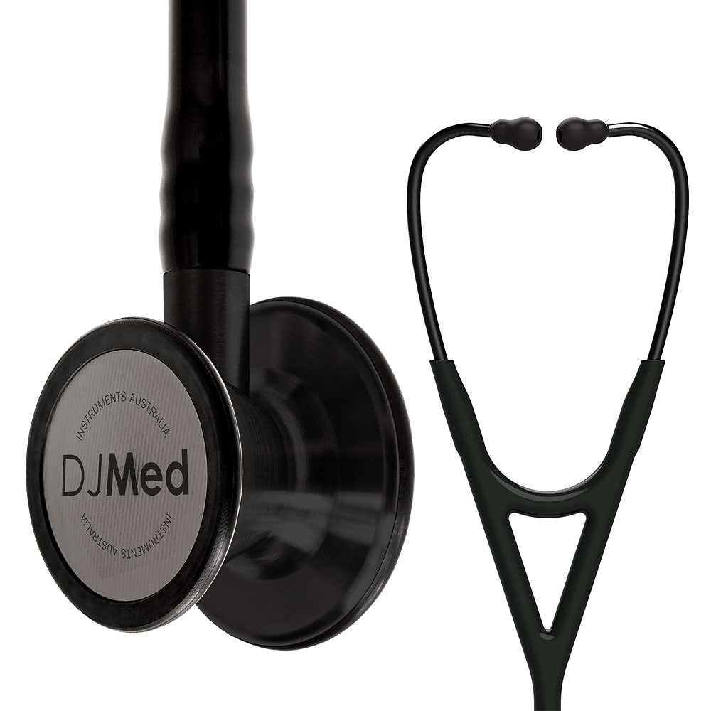 Cardiology Stethoscope, Dual Head -  Black & Black
