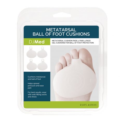 DJMed Metatarsal Pads – Gel Ball Of Foot Cushions (Set of 4)