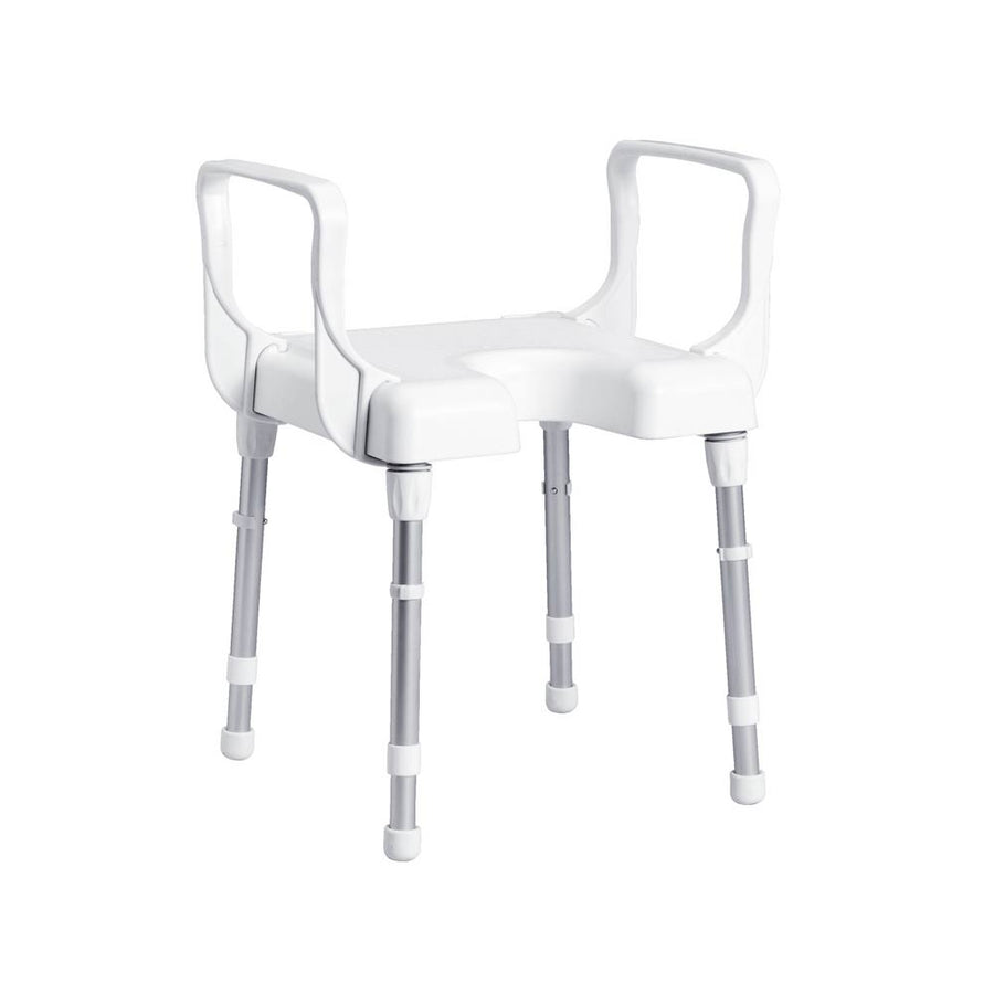 Rebotec Cannes Shower Stool With Arm Rests