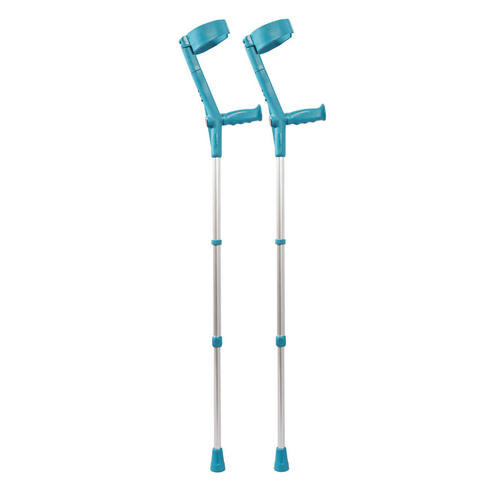 Rebotec Safe-In-Soft – Forearm Crutches with Cuff & Hinge - Aqua