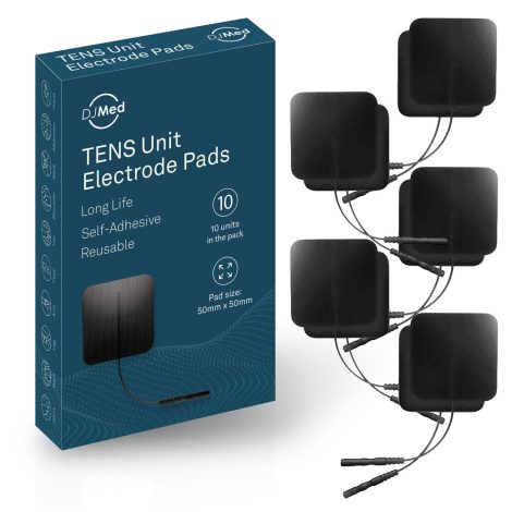 TENS Electrode Pads, Square, 50x50mm, Black