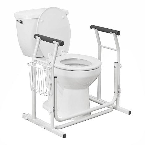 Toilet Surround Support Rails, with Basket